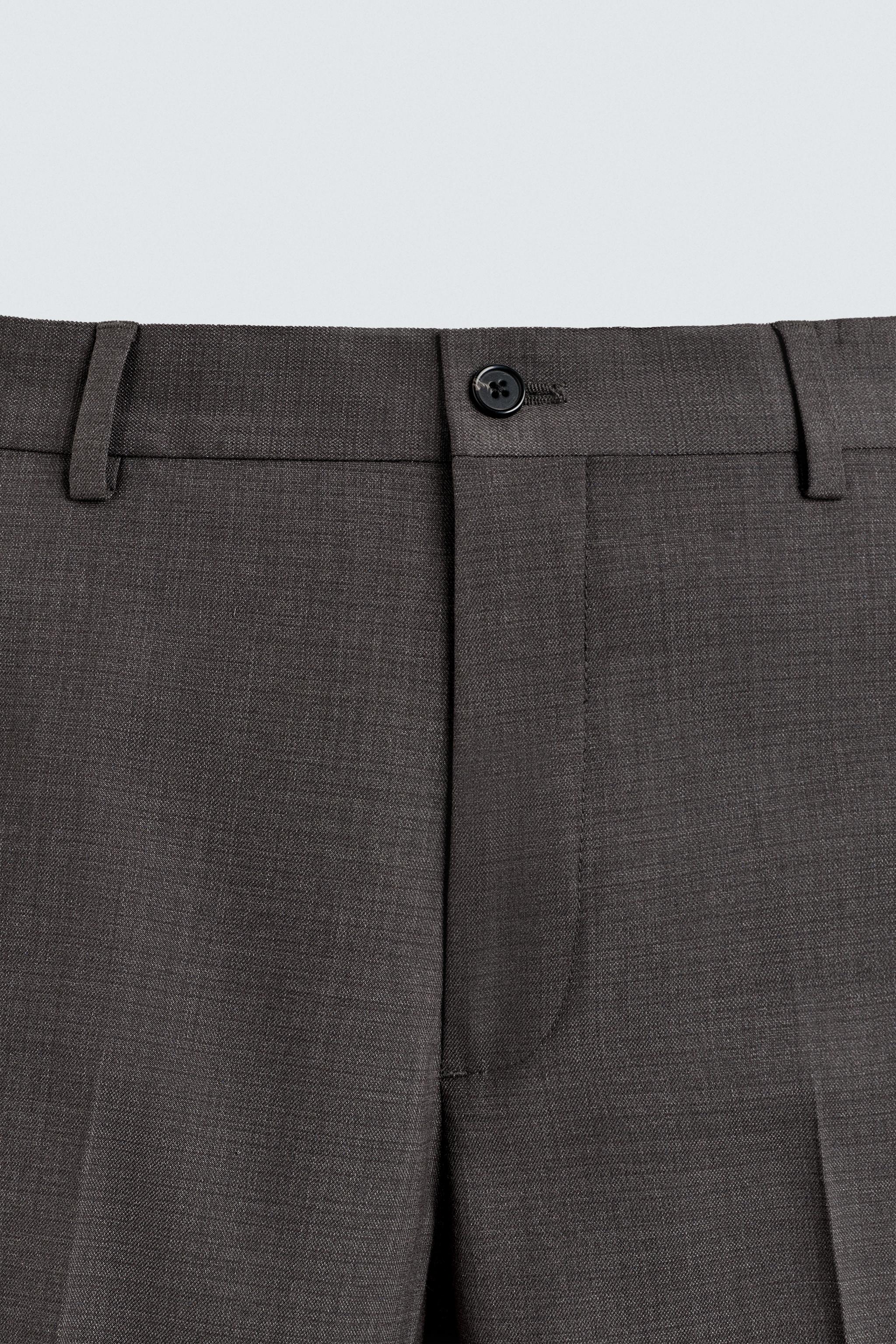 TEXTURED SUIT PANTS